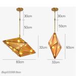 Post-modern Led Diamond Glass Pendant Lights restaurant Rhombic Polyhedron
