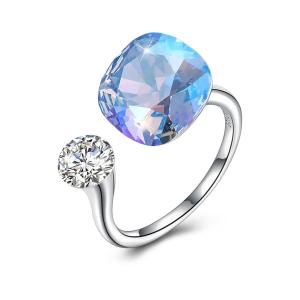 Quality 3.43 Gram 0.5cm Sterling Silver Jewelry Sets 925 Graduation Open Band Diamond Ring wholesale