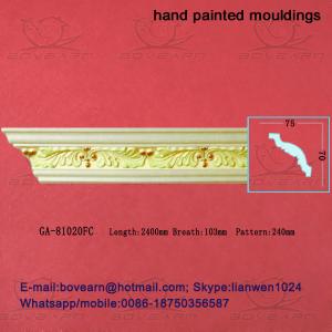 Quality Hand Painted PU Carved Cornices Moulding wholesale