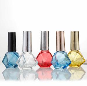 Quality 8ml Nail Polish Diamond Glass Split Bottle Customized Colorful wholesale