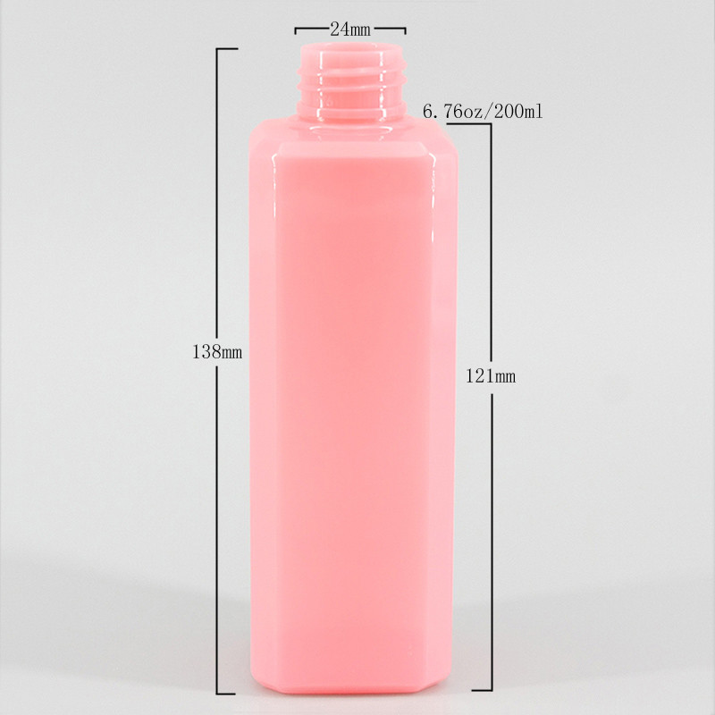 OEM Pink Blue Square 200ml Shampoo Pump Bottles