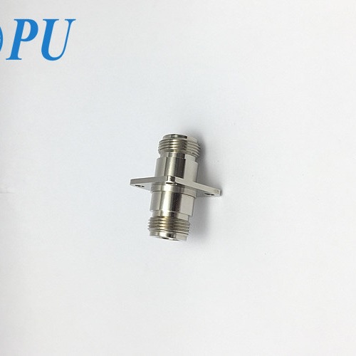N Female To N Female RF Coax Adapter Flange Mounted
