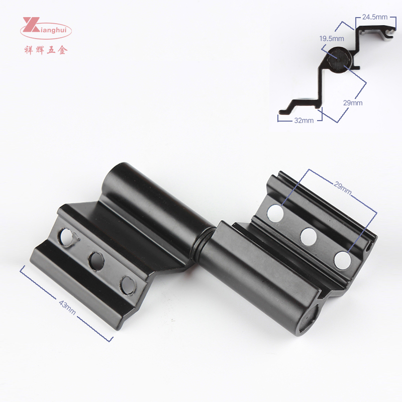 91g Weight Black Aluminium Door Hinge Aluminium Alloy Pivot Hinge Sample