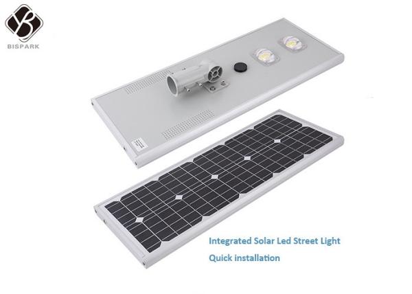 100W Motion Sensor Solar Panel Street Light , All In One Solar Street Light 2700