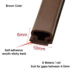 6mm Height Silicone Rubber Strips D Shape Anti Collision Door Seals