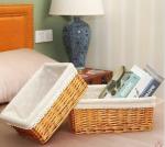 Hand Woven Decoration Organizer Rattan Willow Wicker Cutlery Fruit Storage Tray