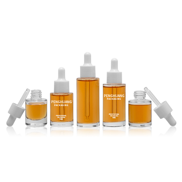 MSDS 30ml Serum Dropper Bottles With Plastic Pipe Tube Customized Color