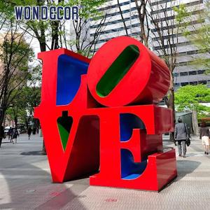 Quality Customizable Forged Metal Sculpture Modern Stainless Steel Sculpture letter shape wholesale