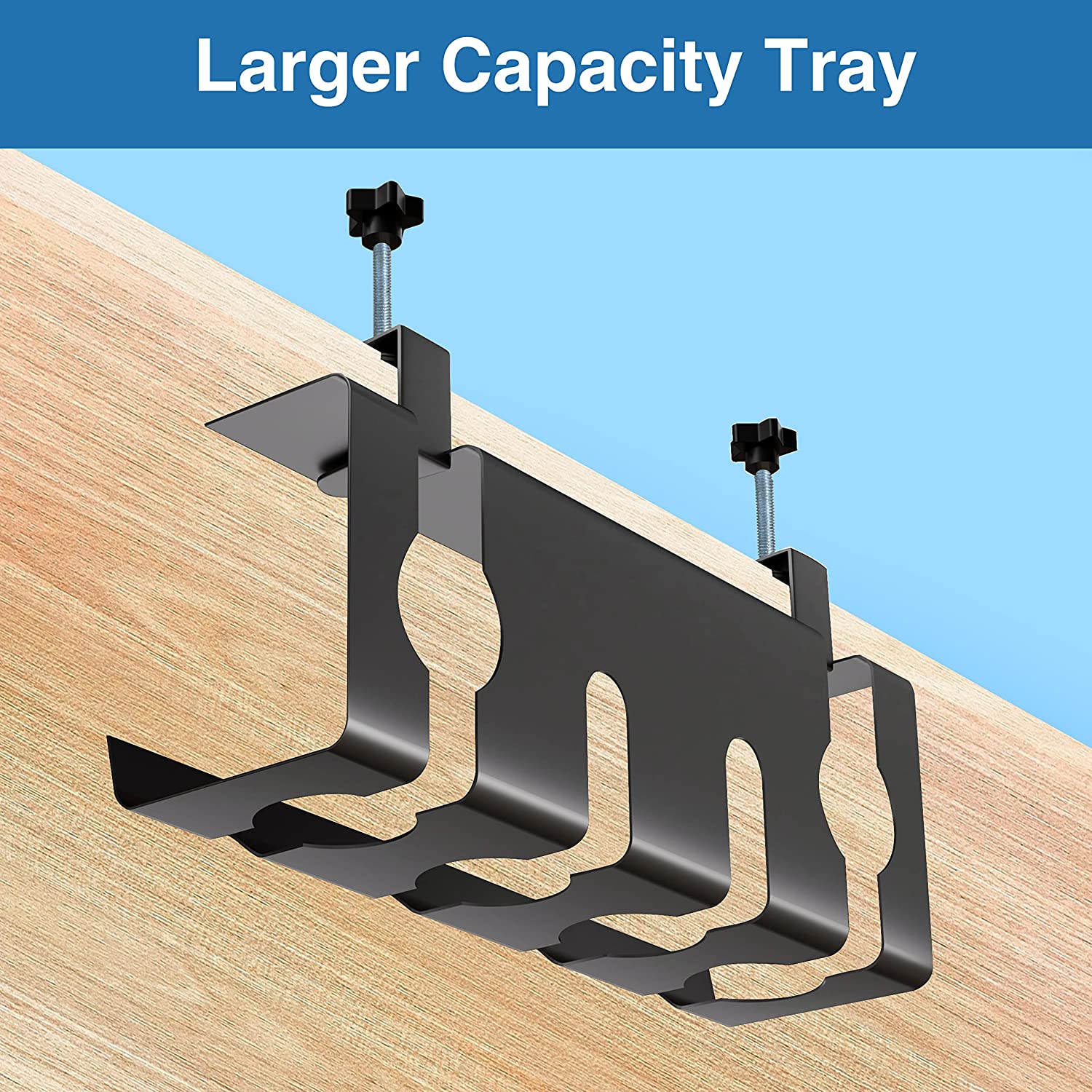 17 inch Carbon Steel Under Desk Cable Management Tray for Sustainable Wire Management