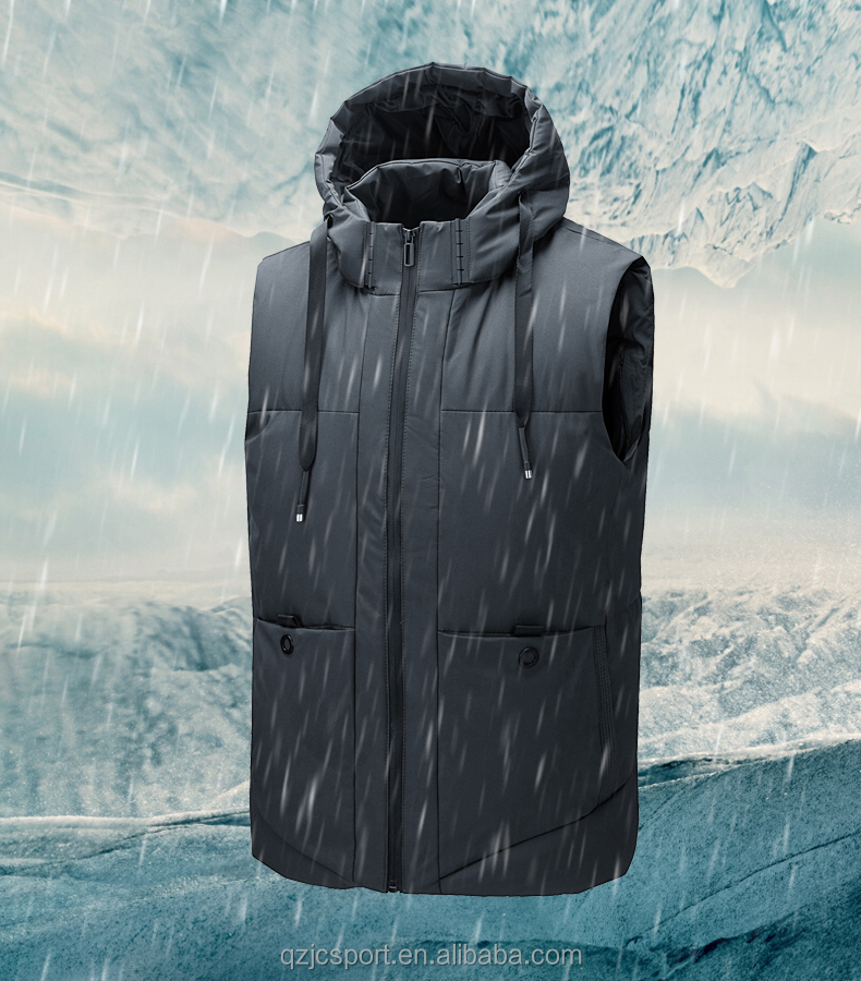 New arrival JC wind cotton padding vest coat men s warm vest jacket custom logo