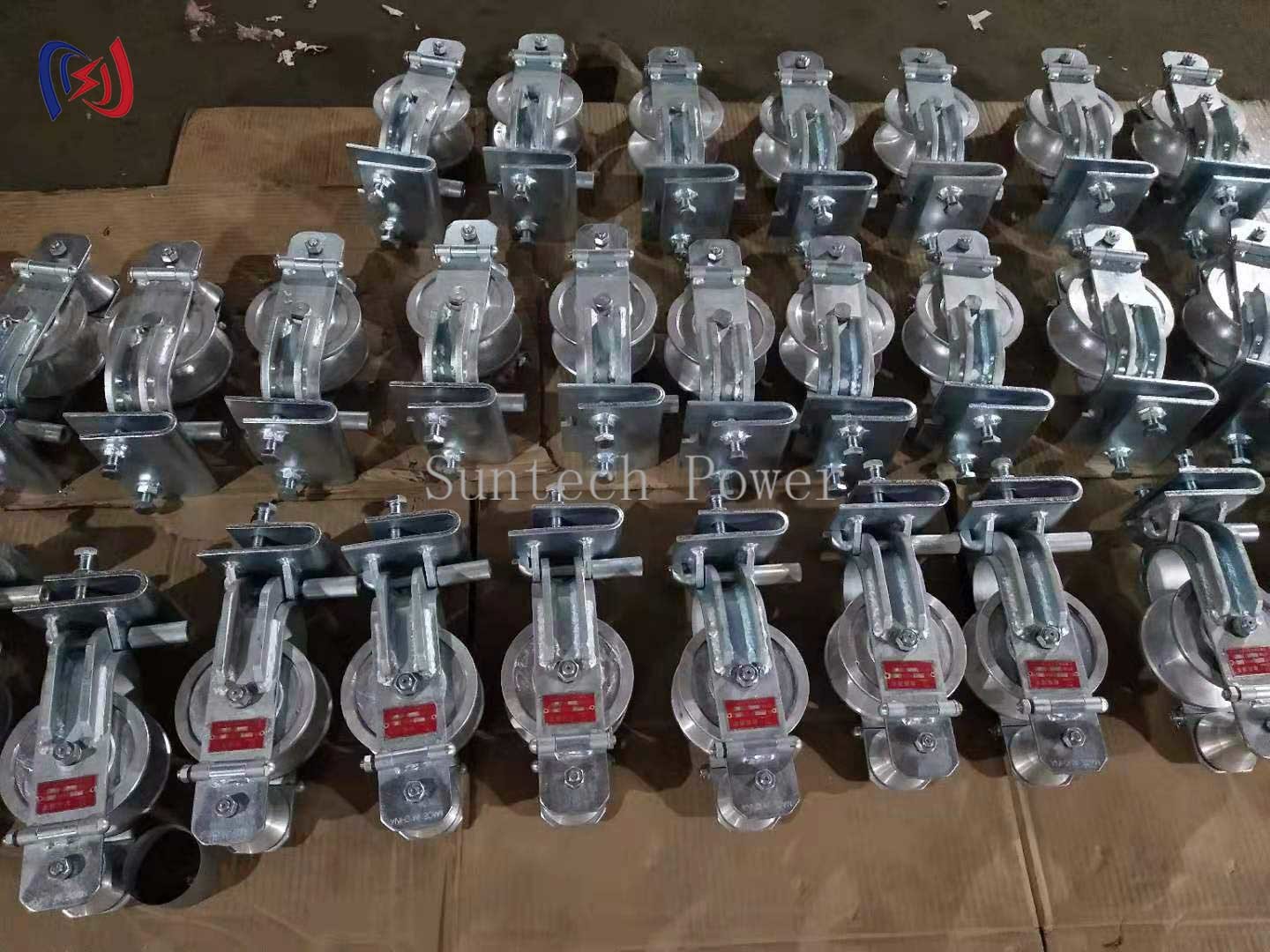 Crossarm Mounted Conductor Stringing Blocks 20KN Transmission Stringing Blocks