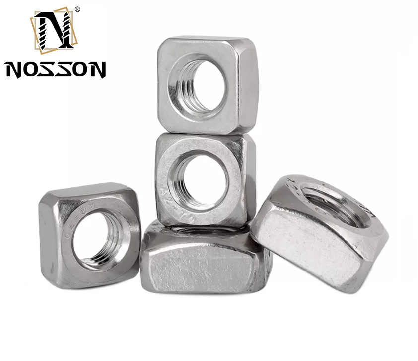 Zinc Plated Stainless Steel DIN Standard Thin Square Nut for Fastener Product in Food Beverage Application