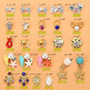 Quality Hot NEW Wholesale Alloy Jewelry 3D Nail Art Jewelry Nail rhinestones Sticker Supplier Number ML2695-2718 wholesale
