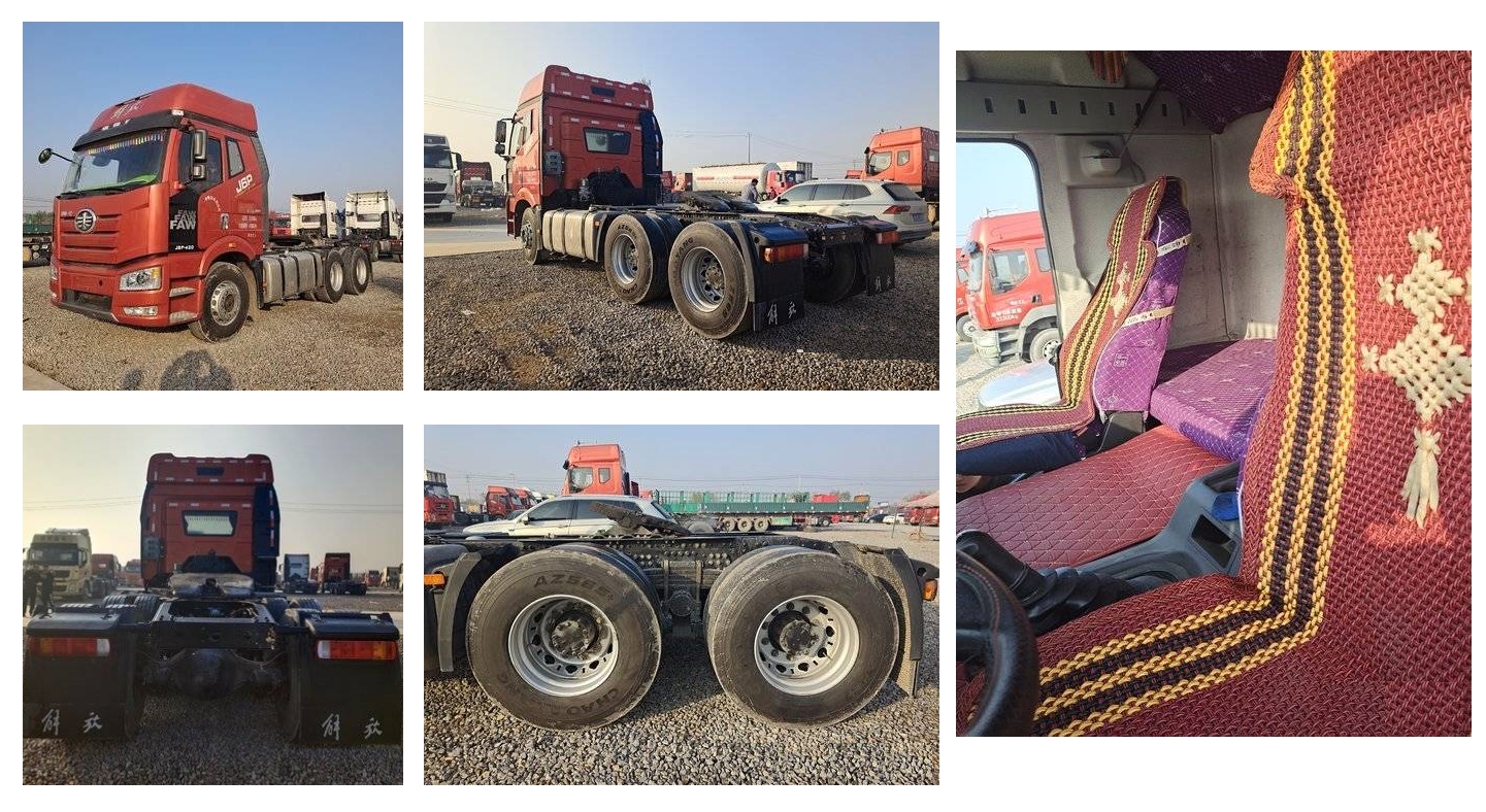 FAW J6P Jiefang Tractor Truck 6x4 Heavy Duty Tractor Unit Engine Used Trucks for Heavy Cargo Transportation