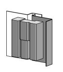 180 Degree Stainless Steel Cabinet Lock Chrome Surface Hinge