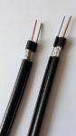75 Ohm Digital Coaxial Cable , Flat Coaxial Cable Black PVC Tri - Shield