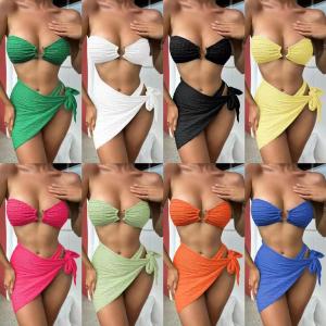 Quality Special Fabric Three Piece Swimwear Bikini Ladies Swimsuit 3 Piece wholesale