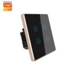 EU/US Standard Metal Bezel 4 Gang Household Switch Remote Smart Wall Light