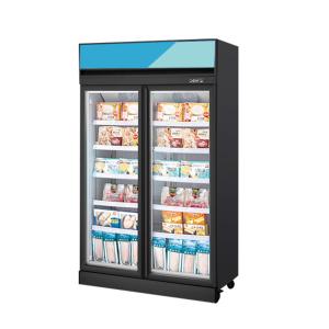 Quality Commercial 1000L Upright Refrigerated Beverage Showcase Glass Door Chiller wholesale