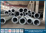 Anti Corosion Steel Electric Pole , Steel Power Pole High Voltage Transmission