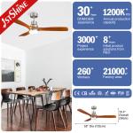 Indoor Decorative Wooden Blades Ceiling Fan for Restaurant 1stshine CCC/CE/ROHS