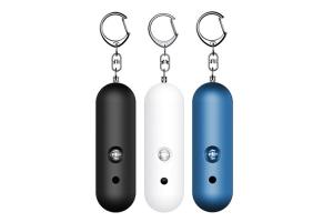 Quality AAA Battery Personal Alarm Keychain 140db Double Speaker BSCI wholesale