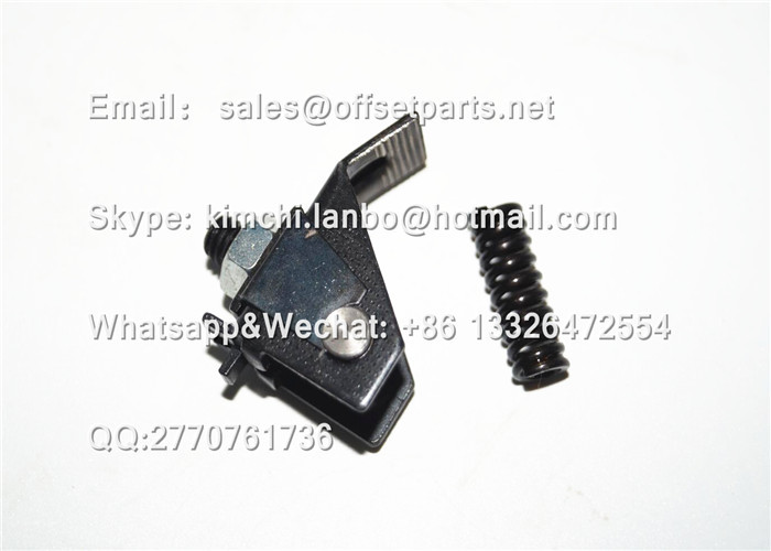 offset printing machine part GRIPPER HOLDER&SPRING metal tail-width 12mm black 2 pieces