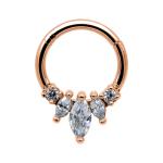Clear Zircons Nose Piercing Jewellery Luxury Nose Rings Bulk 316l Material