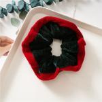 Girl Christmas Hair Accessories Band Ties Elastic Contrast Headband Velvet