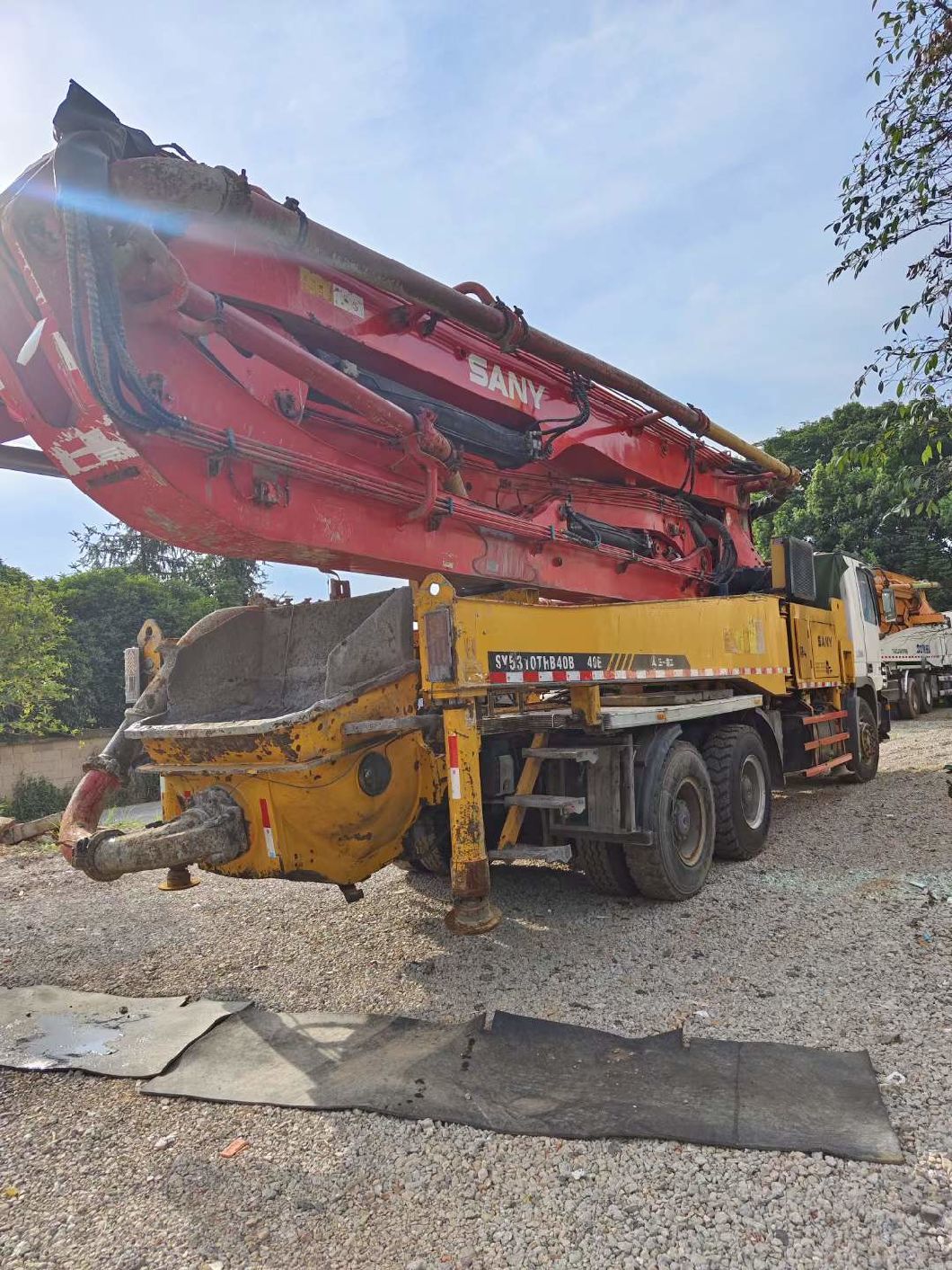 37m Used Concrete Pump Truck Machine Equipment Construction Machine Truck Mounted Pump Concrete Boom Pump