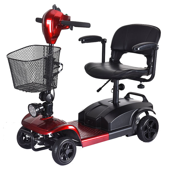 250w Four Wheel Elderly Electric Mobility Scooter Lightweight Aluminium Frame