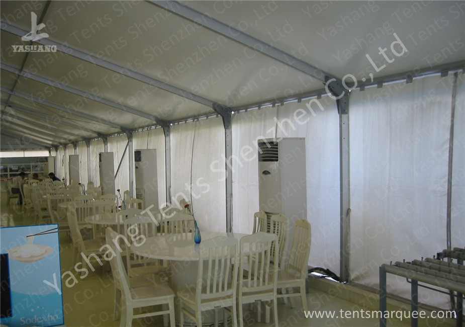 Waterproof Transparent Glass Walls Clear Span Tent Marquee UV Resistant