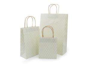 Quality Luxury Die - Cut Silver Christmas Gift Bags With Twisted Handles OEM Service wholesale