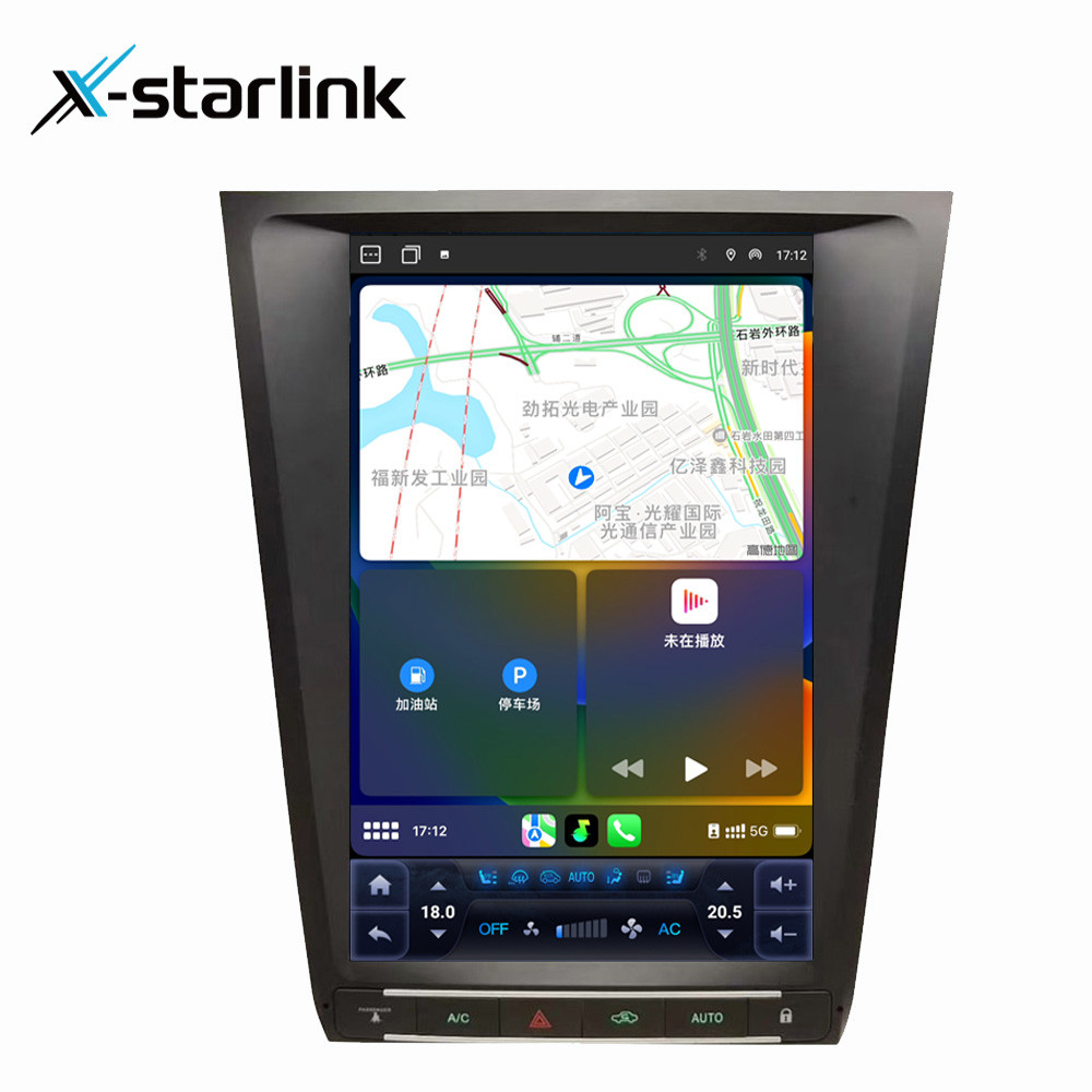Carplay 12.1-inch GPS Navigation Android 12 Vertical Tesla Large Screen 8 Core CPU for Lexus GS 2004-2011