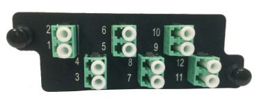 6 Port LC MM Fiber Optic Patch Panel Aqua For Telecommunication