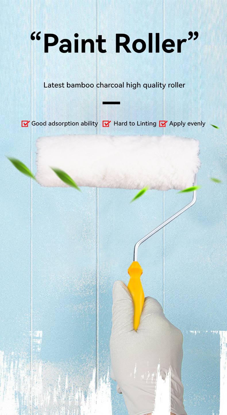 Customized Support ODM Custom Flower Wall Decoration Soft Rubber Paint Roller Brush