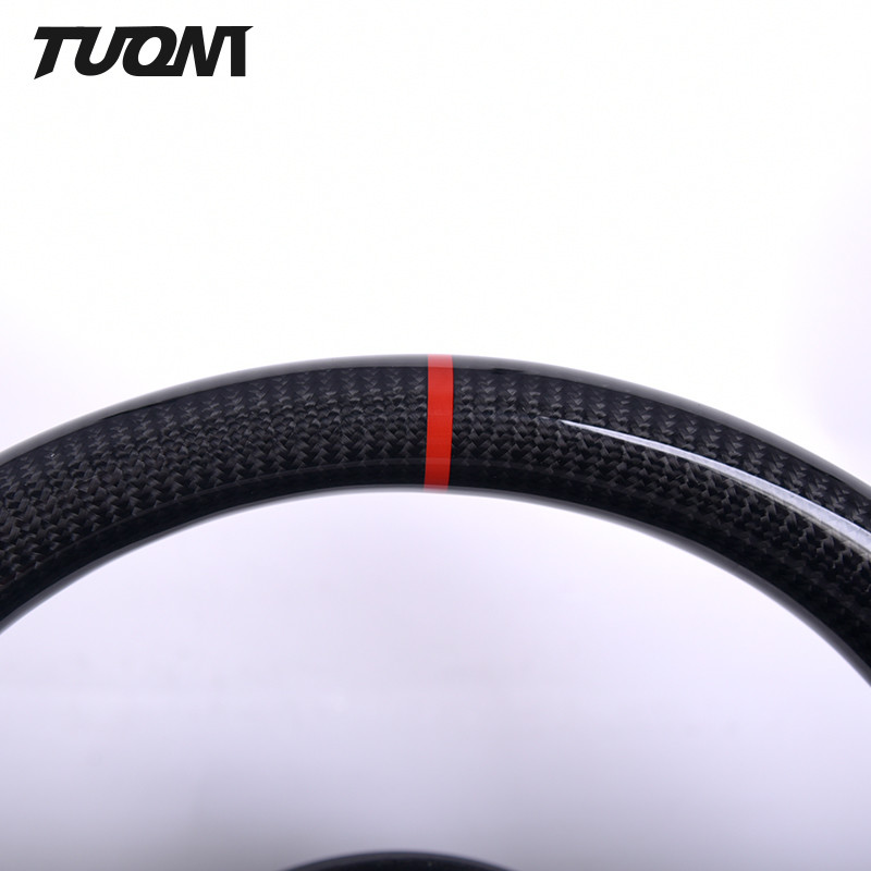 Audi 350mm Leather Carbon Fiber Sport Steering Wheel RS3 RS4 RS5 RS6