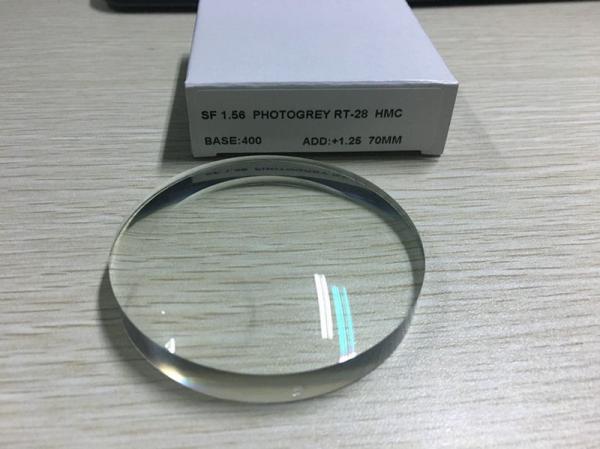 1.56 Photochromic Bifocal Transition Lenses Blank , Semi Finished Round Top