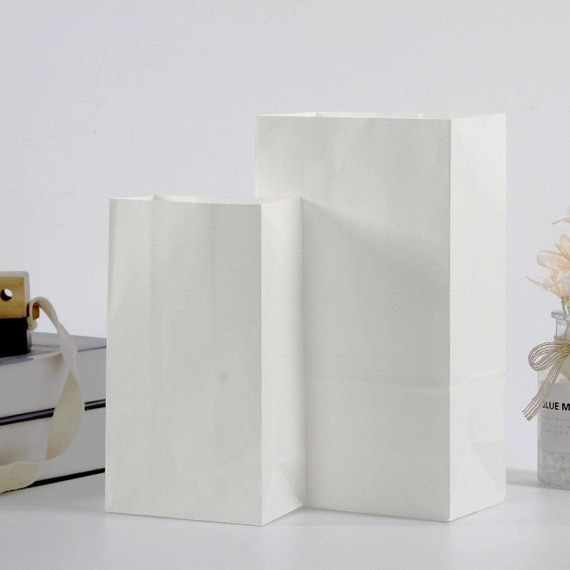 30mm Or 40mm Or 50mm Lip Square Kraft Paper Bag For Retail / Grocery
