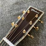 Custom Logo on Headstock, Solid Spruce OM Body Solid Rosewood Back Side Acoustic