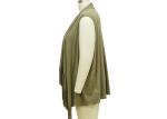 Sleeveless Casual Ladies Wear Long Drape Front Cardigan Knitting Pattern