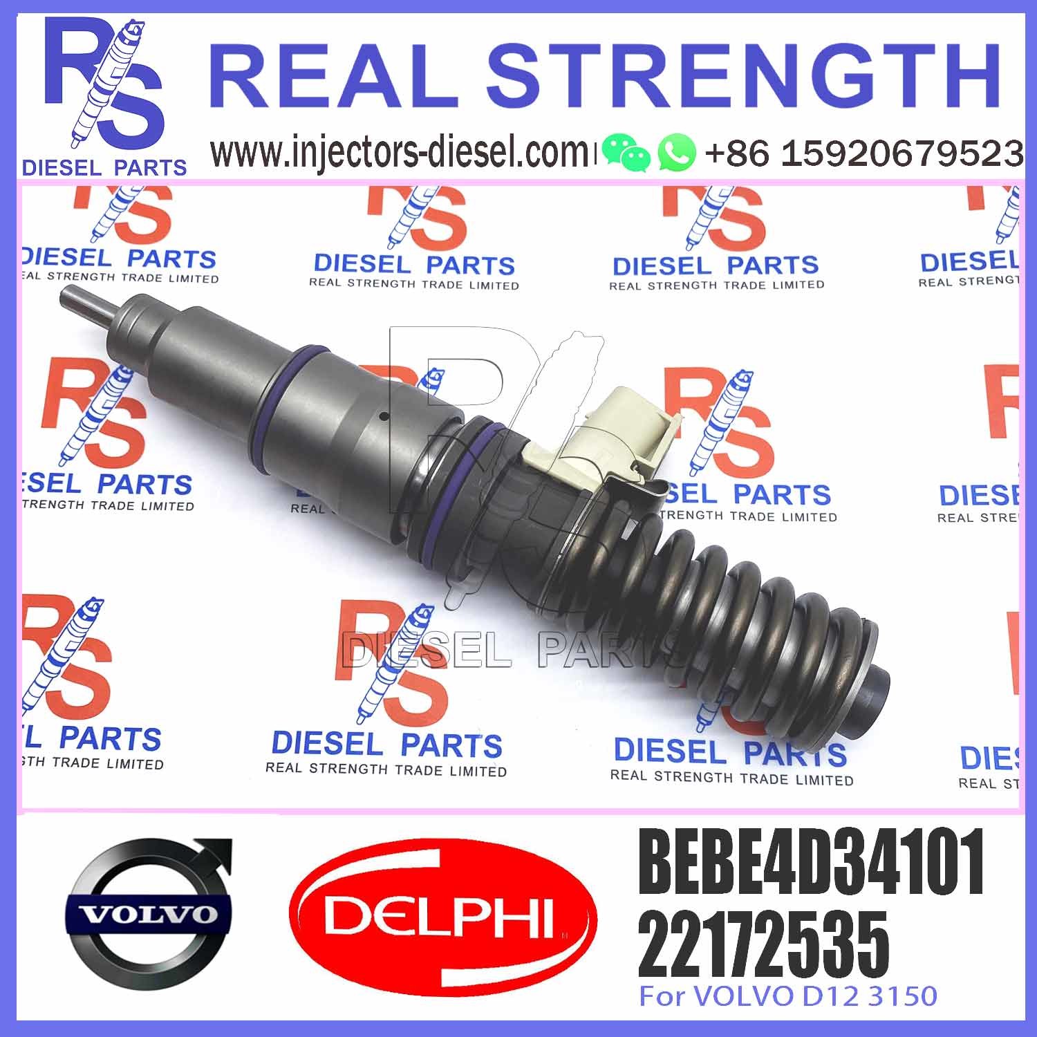New Common Rail Fuel Injector 20847327 20530081 22172535 BEBE4D34001 BEBE4D34101 for V-O-L-V D12D excavator truck EC360B