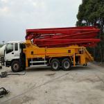Yellow Used Chassis Putzmeister Concrete Pump Truck 37 Meters with 12M³/H