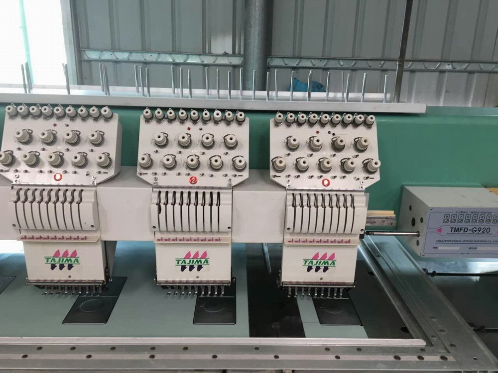 20 Heads 9 Needles Used Tajima Embroidery Machine Second Hand TMFD-G920
