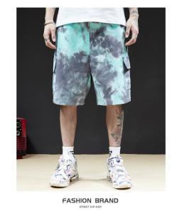 Quality Mourning Series Thin Summer Shorts Mint Green Taro Purple Tie Dye Basketball Shorts wholesale