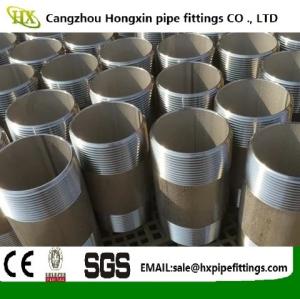 Quality Supply Stainless Steel 304 316 316L Pipe Fittings Barrel Nipples/Double Thread Nipple, With NPT Thread wholesale