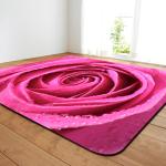 Rose Flower Living Room Floor Carpets Commercial Restaurant Carpet 80*120cm