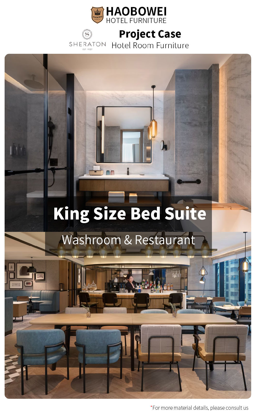 Wholesale Marriott 5 Star Resort Hotel Furniture Bed Headboard China Bedroom Set