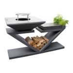 OEM Pre Weathered Corten Steel Charcoal Grill With Ash Tray