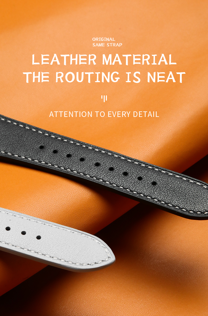20mm Leather Watch Band for Samsung Galaxy Watch 4 Quick Release Genuine Leather Strap